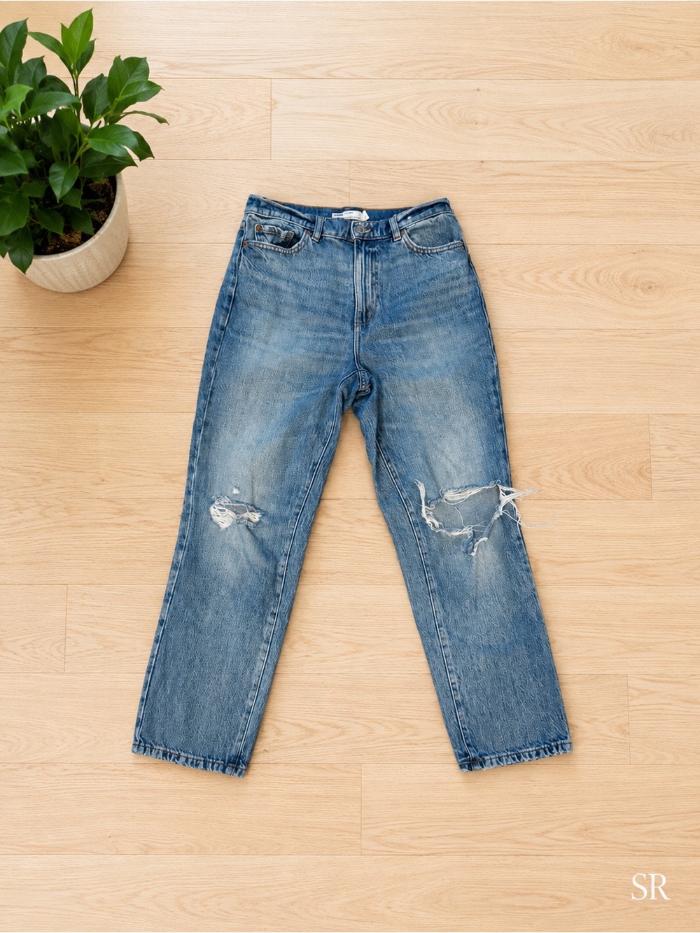 Garage Vintage Straight Jeans Women’s Size 5 W27 Distressed Light Wash Denim